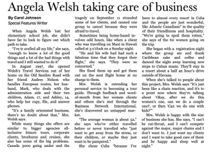 Angela Welsh taking care of business